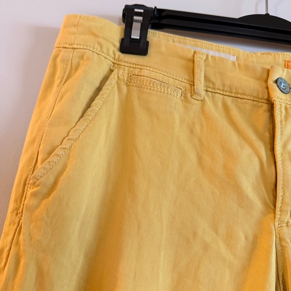 Anthropologie Pilcro Mustard Yellow Hyphen Straight Preppy Chino Pants Size 30 - Picture 3 of 6